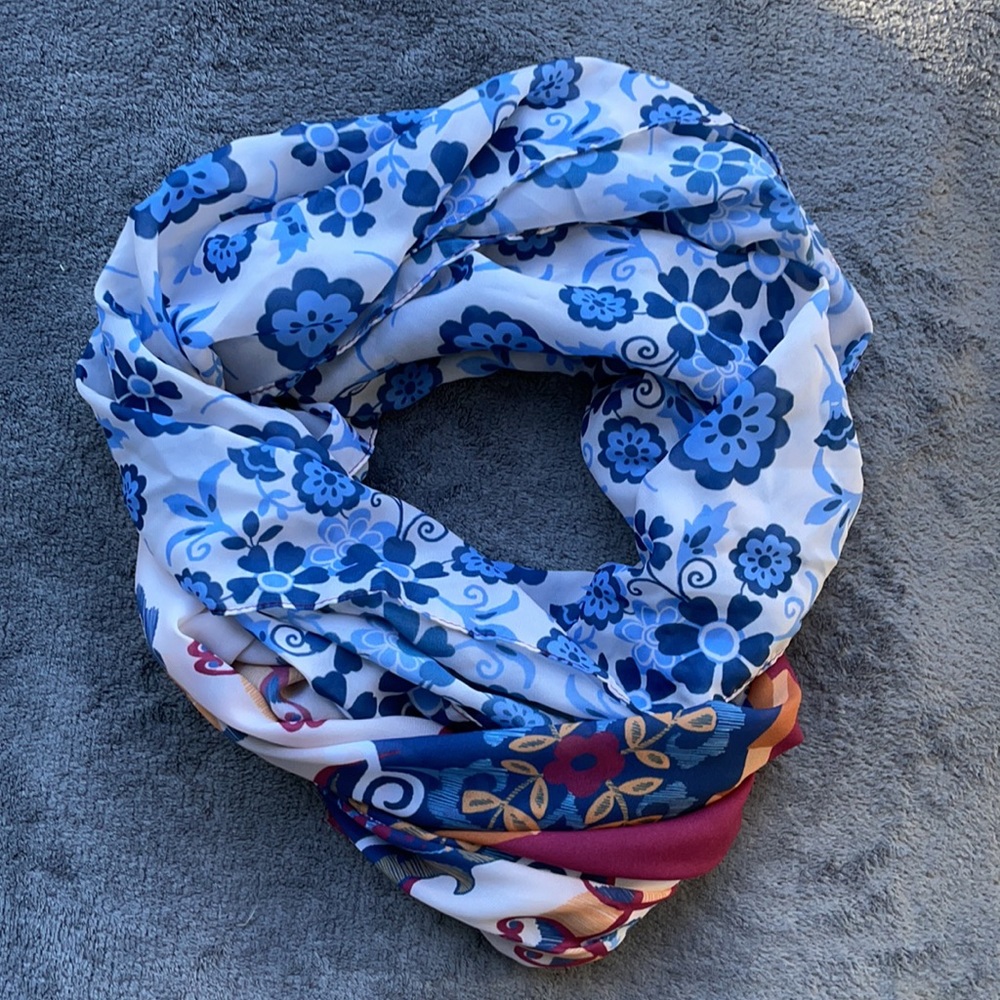 Scarf Me 100% Silk Floral Scarf Wrap